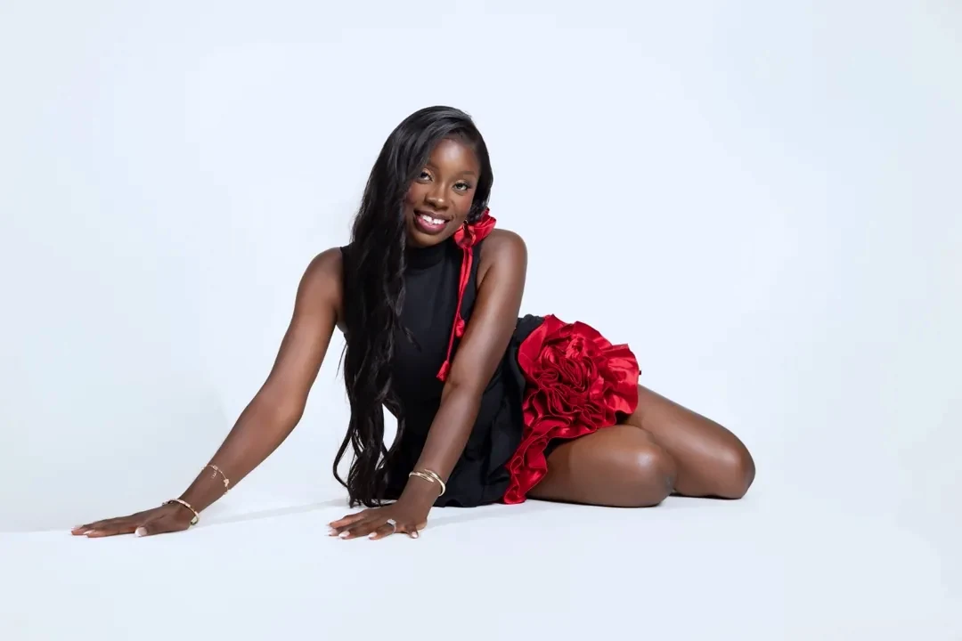 Birthday portrait session, seated studio pose